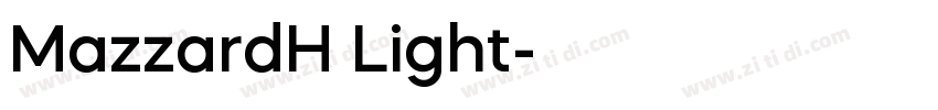 MazzardH Light字体转换
